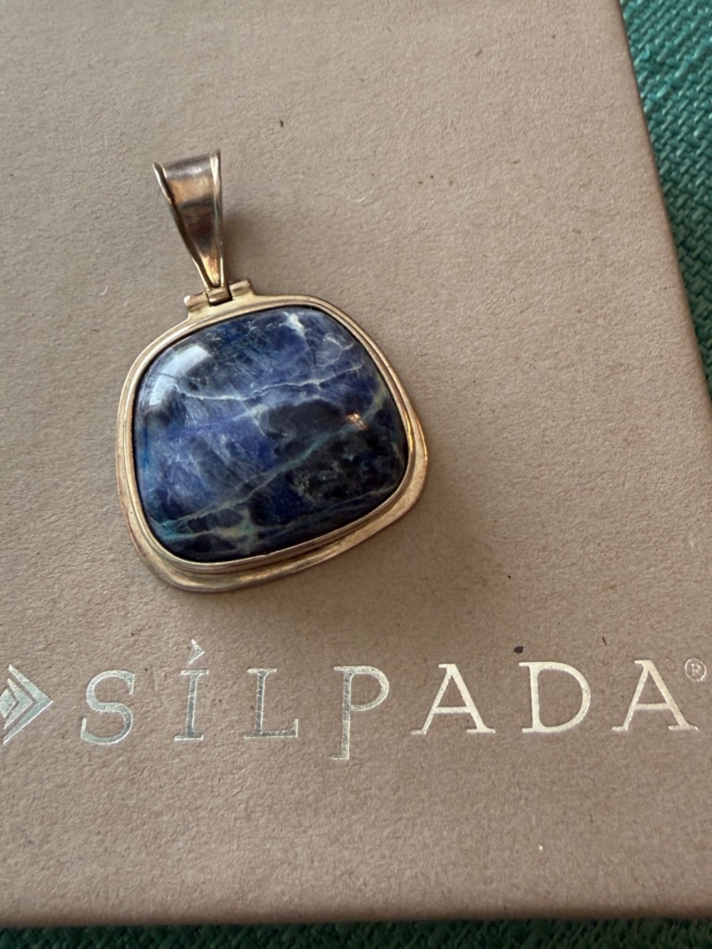 Silpada Blue Sodalite Silver-Framed Pendant
